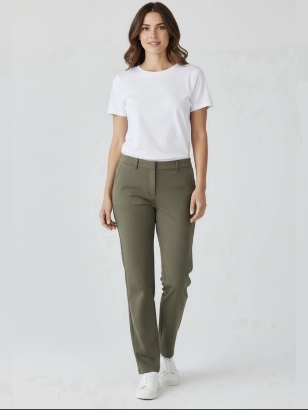 NWT Chico’s Socialite Wall Street Pants In Fatigue Size 0 (4)